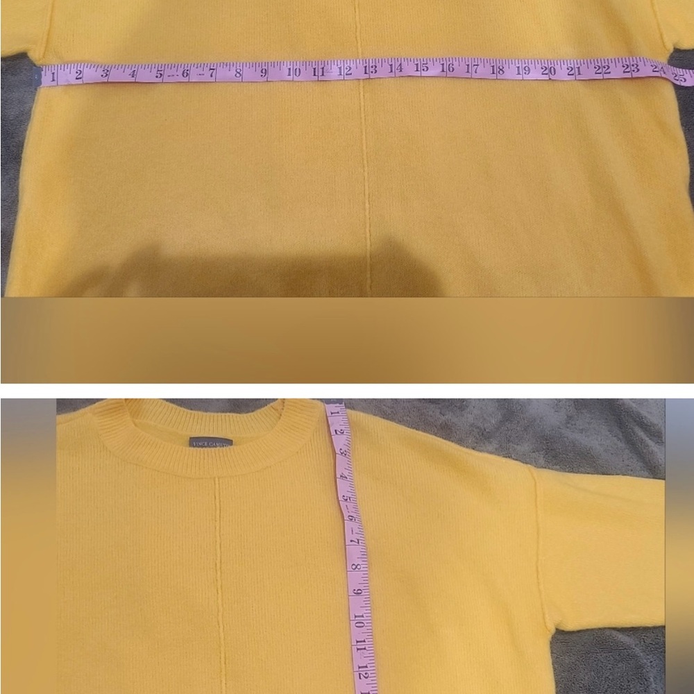 Vince Camuto Yellow Sweater with Rainbow Heels - Picture 3 of 7